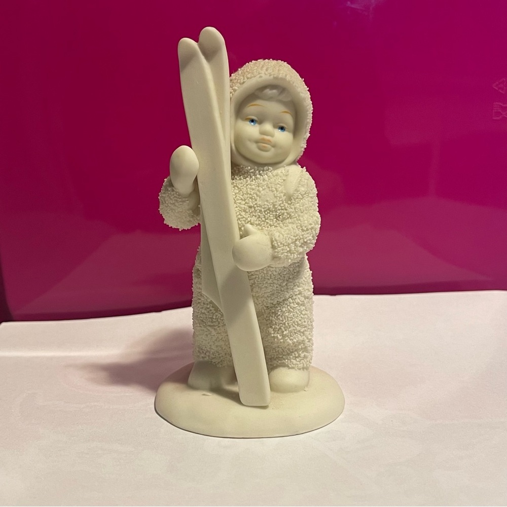 Dept. 56 Snowbabies "Let's Go Skiing" figurine.